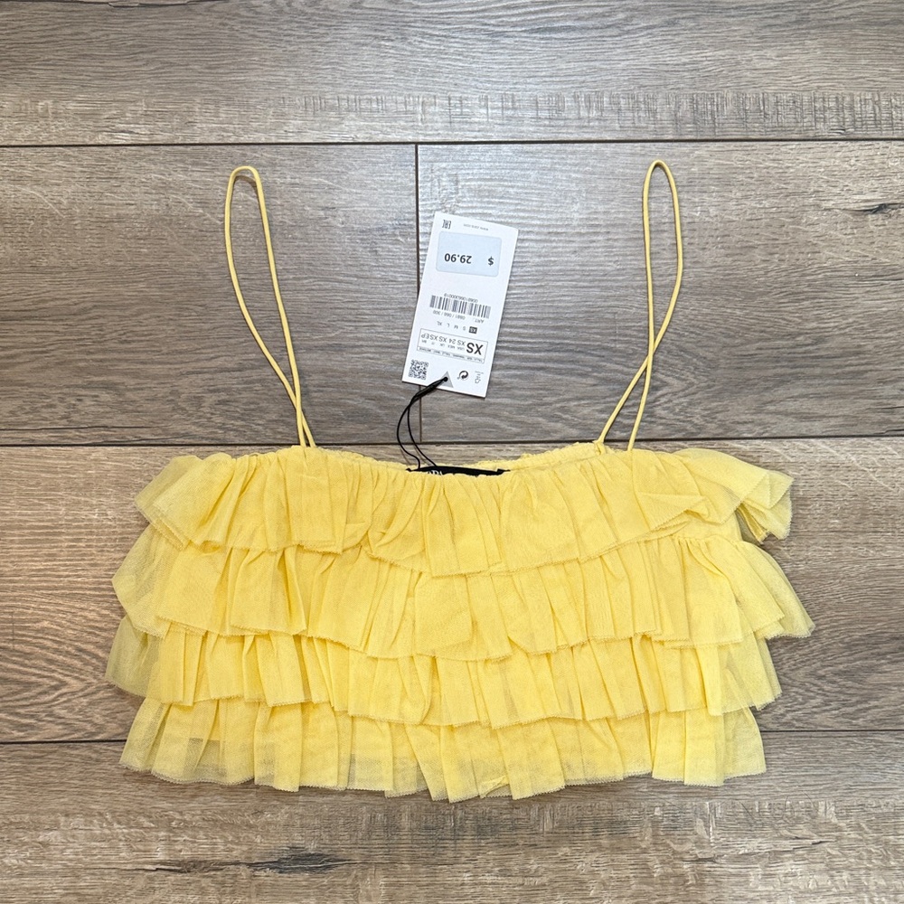 Zara Yellow Layered Camisole